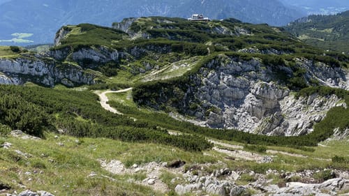 Stöhrhaus und Berchtesgadener Hochthron über die Albachklamm