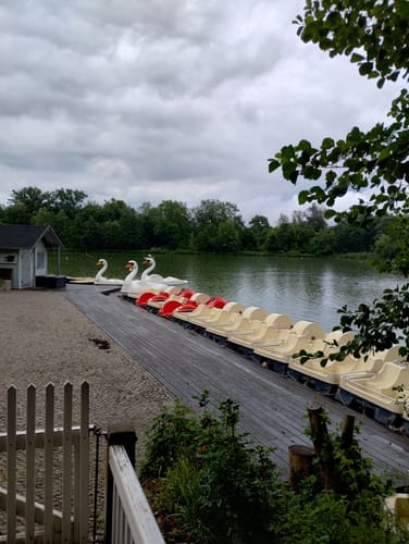 Um den Großen Teich im Kurpark Bad Nauheim