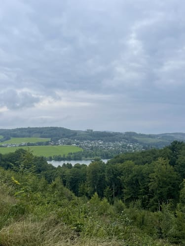 Grüne Planen Runde ab Brink