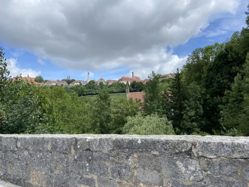 Rothenburg ob der Tauber: Alte Stadtmauer mit Wehrgang Runde