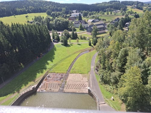 Schloß Purschenstein zur Talsperre Rauschenbach