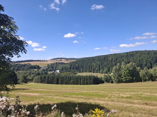 Schloß Purschenstein zur Talsperre Rauschenbach
