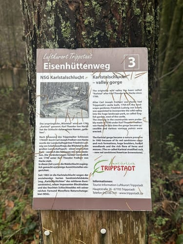 Trippstadt - Burg Wilenstein -Karlstalschlucht