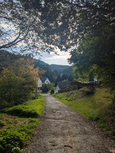 Romantischer Schwadenbach und Traumblicke bei Cassel und Herschbach