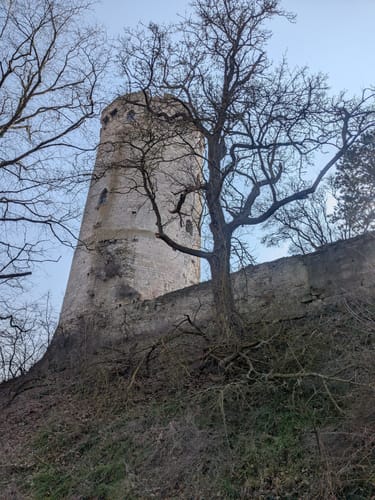 Himmelreichweg Geopfad über Rudelsburg Burg Saaleck