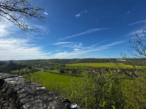 Himmelreichweg Geopfad über Rudelsburg Burg Saaleck