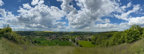 Himmelreichweg Geopfad über Rudelsburg Burg Saaleck