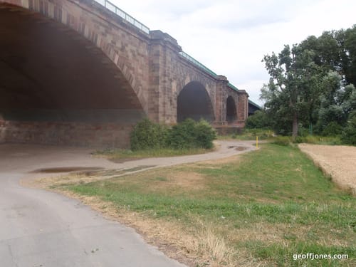 Rheinbrücke Maxau zur Rudolf-von-Habsburg-Brücke von Eggenstein