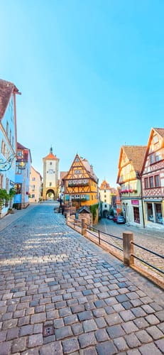 Rothenburg ob der Tauber: Alte Stadtmauer mit Wehrgang Runde