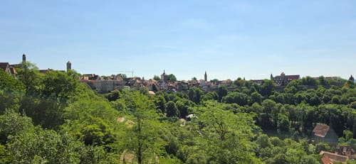 Rothenburg ob der Tauber: Alte Stadtmauer mit Wehrgang Runde