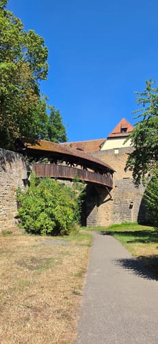 Rothenburg ob der Tauber: Alte Stadtmauer mit Wehrgang Runde