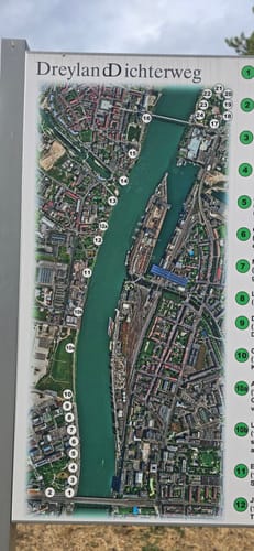 Rheinweg: Mittlere Brücke - Dreiländerbrücke