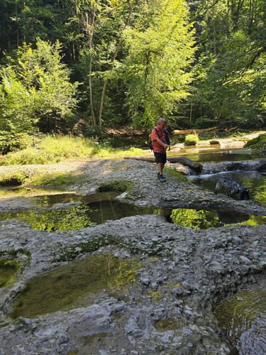 Eistobel: Oberer Wasserfall am Eissteg