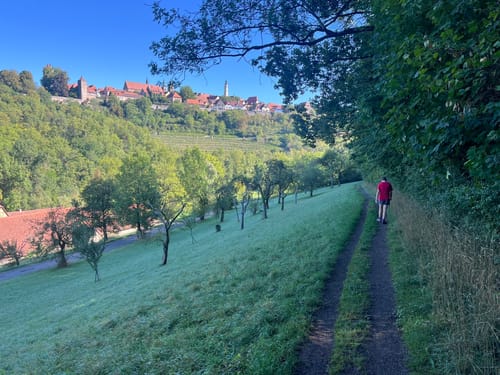 Rothenburg ob der Tauber: Alte Stadtmauer mit Wehrgang Runde
