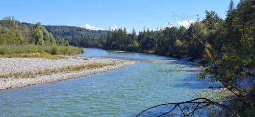 Zur Isarbrücke und in die Wildnis