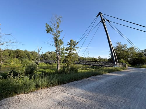 Biergarten Mühlenpark und Isar ab Garching
