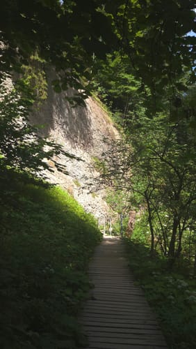 Eistobel: Oberer Wasserfall am Eissteg