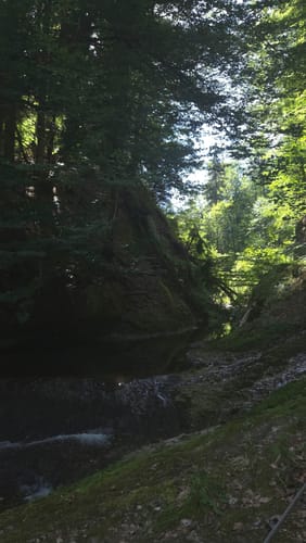 Eistobel: Oberer Wasserfall am Eissteg