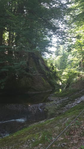 Eistobel: Oberer Wasserfall am Eissteg