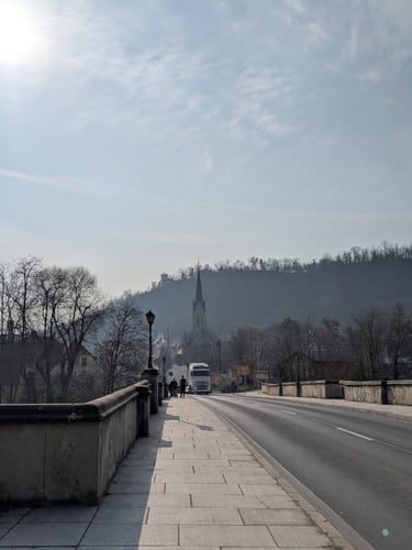 Himmelreichweg Geopfad über Rudelsburg Burg Saaleck