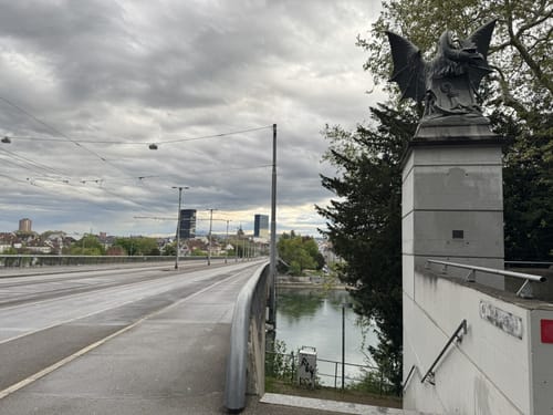 Rheinweg: Wettsteinbrücke - Dreirosenbrücke - Kraftwerkinsel