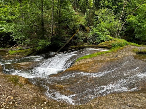 Eistobel: Oberer Wasserfall am Eissteg