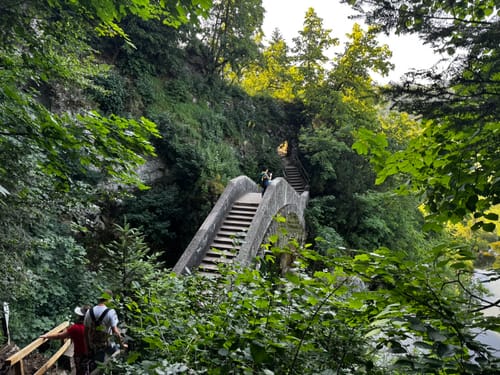 Teufelsbrücke - Hängebrücke  von Oberbergstraße