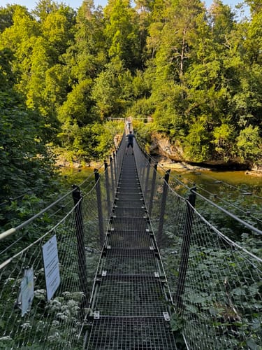 Teufelsbrücke - Hängebrücke  von Oberbergstraße