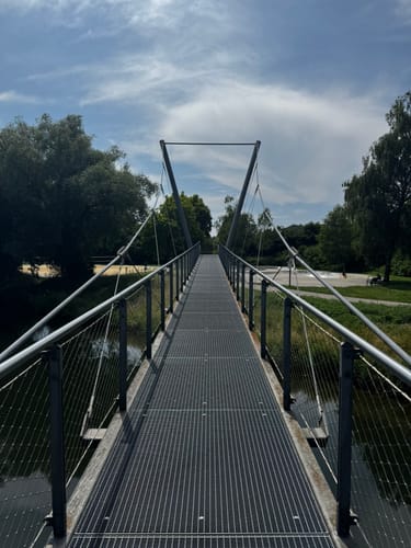 Teufelsbrücke - Hängebrücke  von Oberbergstraße