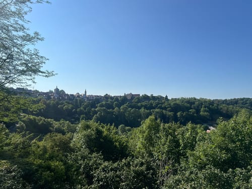 Rothenburg ob der Tauber: Alte Stadtmauer mit Wehrgang Runde