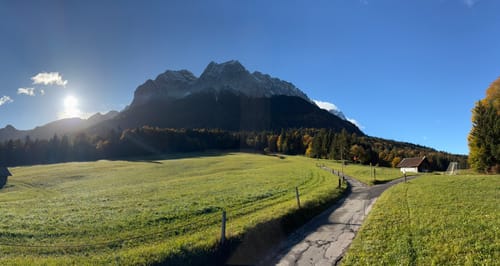 Panoramaweg Bergblick Runde von Untergrainau