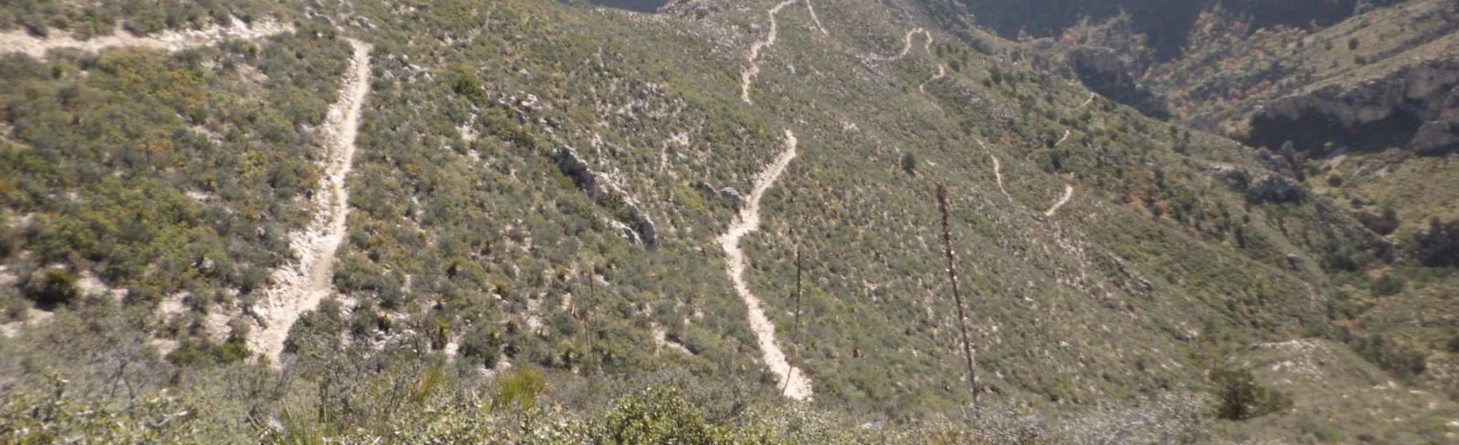 The Bowl and Hunter Peak via Tejas - EyJidWNrZXQiOiJhc3NldHMuYWxsdHJhaWxzLmNvbSIsImtleSI6InVwbG9hZHMvcGhvdG8vaW1hZ2UvMTg5MTYyNDEvN2MyOGY2NmVmZjRmYzE0MTVlM2I5MDI4OWZlNzFkYWIuanBnIiwiZWRpdHMiOnsidG9Gb3JtYXQiOiJqcGVnIiwicmVzaXplIjp7IndpZHRoIjoyMDQ0LCJoZWlnaHQiOjYyNCwiZml0IjoiY292ZXIifSwicm90YXRlIjpudWxsLCJqcGVnIjp7InRyZWxsaXNRdWFudGlzYXRpb24iOnRydWUsIm92ZXJzaG9vdERlcmluZ2luZyI6dHJ1ZSwib3B0aW1pc2VTY2FucyI6dHJ1ZSwicXVhbnRpc2F0aW9uVGFibGUiOjN9fX0=