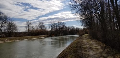 Pfrombach nach Aich über den Mittleren Isar Kanal