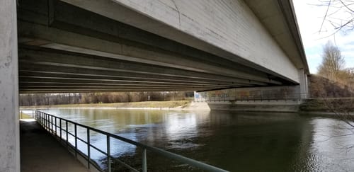 Pfrombach nach Aich über den Mittleren Isar Kanal