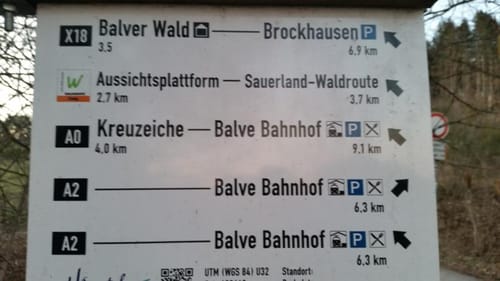 Aussichtsplattform Balve via Höhweg