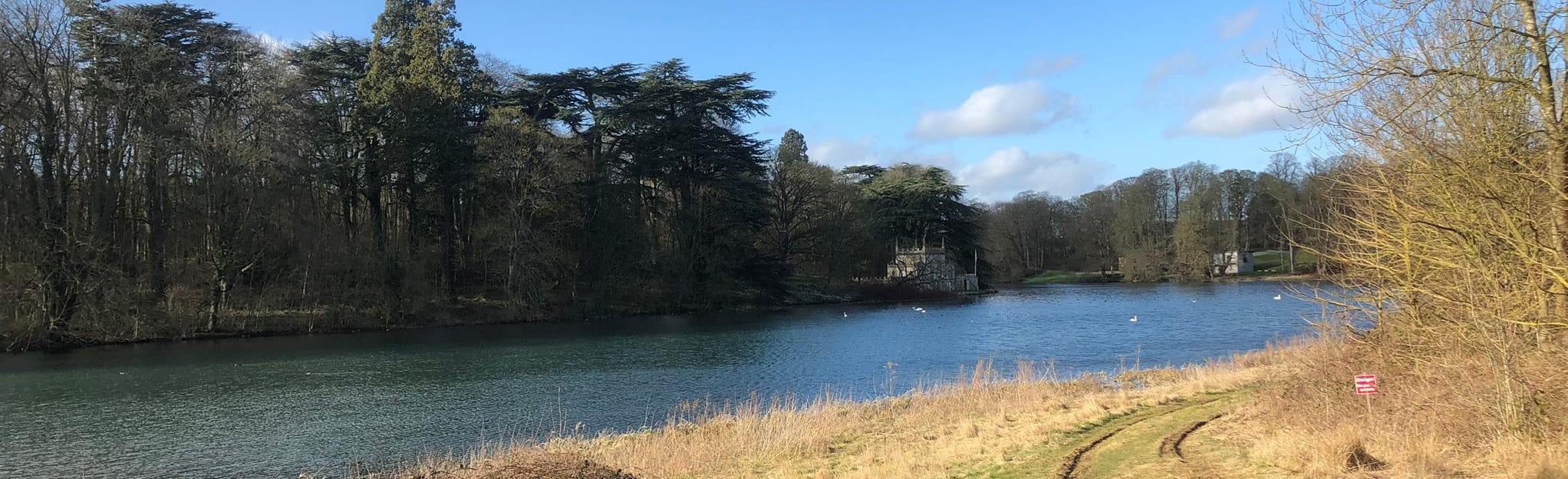 Exton Park and Lower Lake Circular Map, Guide Rutland, England