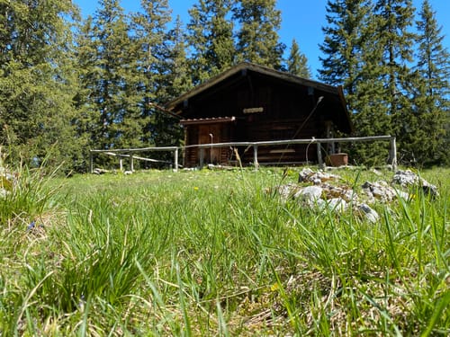 Wörnerkopf und Hochlandhütte von Mittenwald
