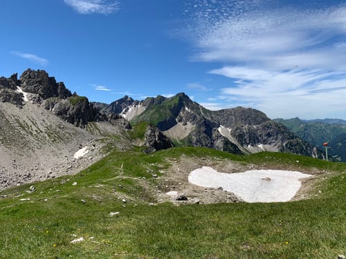 Mittelberg-Hoefle, Fiderepasshuette und Oberstdorfer Hammerspitze