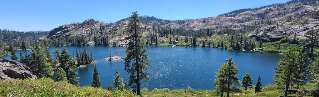 Salmon Lake, just NW from the Lower Salmon Creek, one of our mining claims for sale.