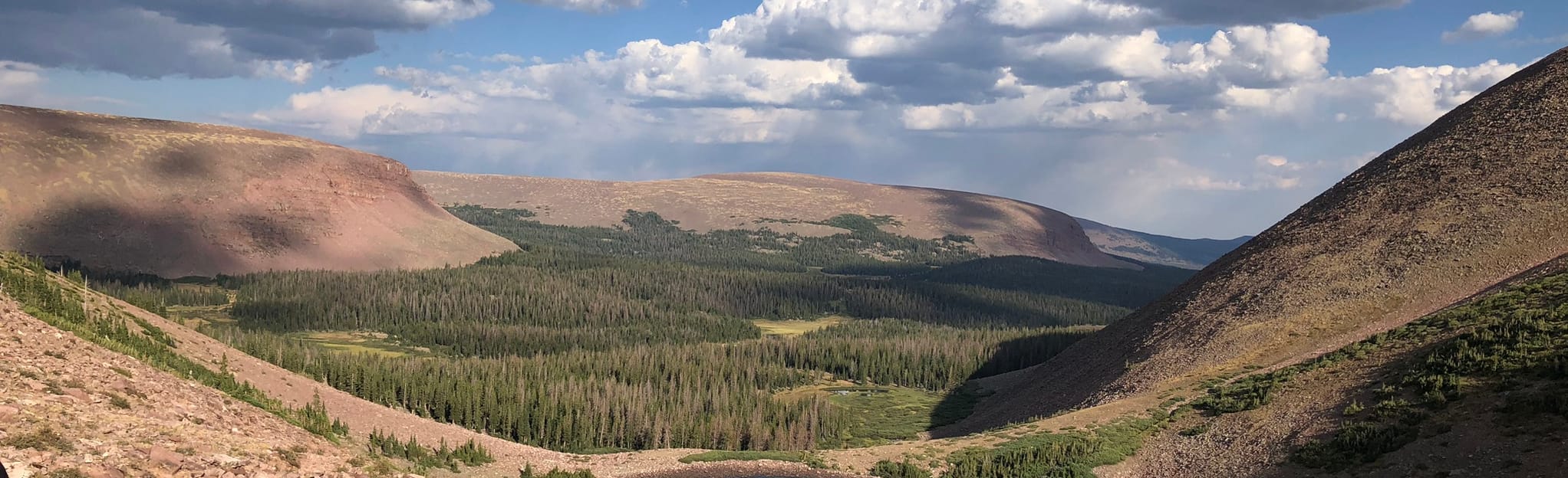 Divide Lake via West Fork Whiterocks and Divide Lake Trails, Utah Map