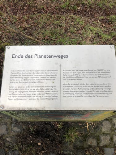 Planetenweg und Burgruine Löwenstein