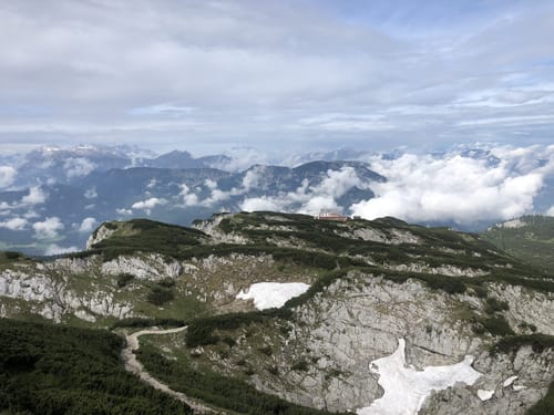 Stöhrhaus und Berchtesgadener Hochthron über die Albachklamm