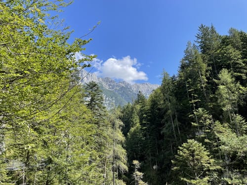 Von Mittenwald durch die Leutaschklamm