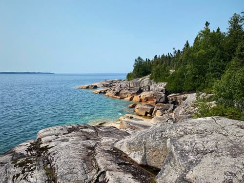 Coastal trail outlet lake superior