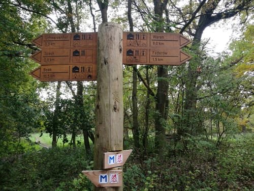 Müritz-Nationalpark Weg Etappe 1: Waren - Schwarzenhof