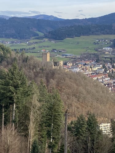 Um die Ruine der Kastelburg und Hohe Tanne