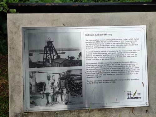 Balmain colliery discount plaque