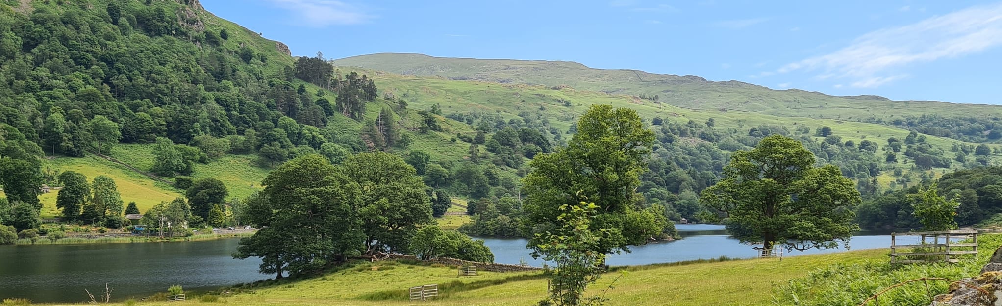River Rothay, Loughrigg Tarn, and Loughrigg Terrace, Cumbria, England ...