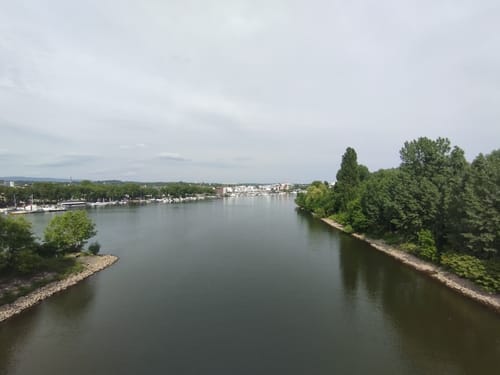 Vom Schloss Biebrich nach Eltville am Rhein entlang