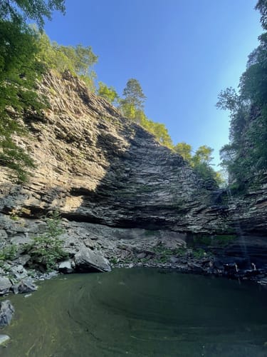 waterfall at petit jean state park